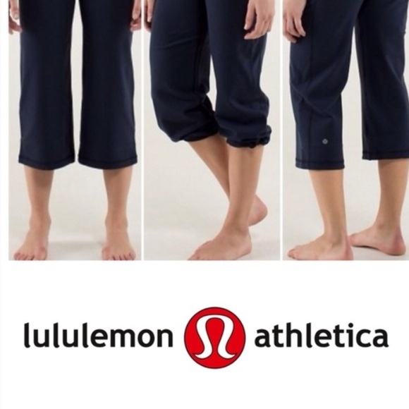 11. LULULEMON Dharana Black Petal POP Crop - Picture 2 of 15